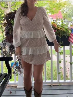 Abercrombie & Fitch Social Tourist Floral Ruffle Tiered Mini Dress